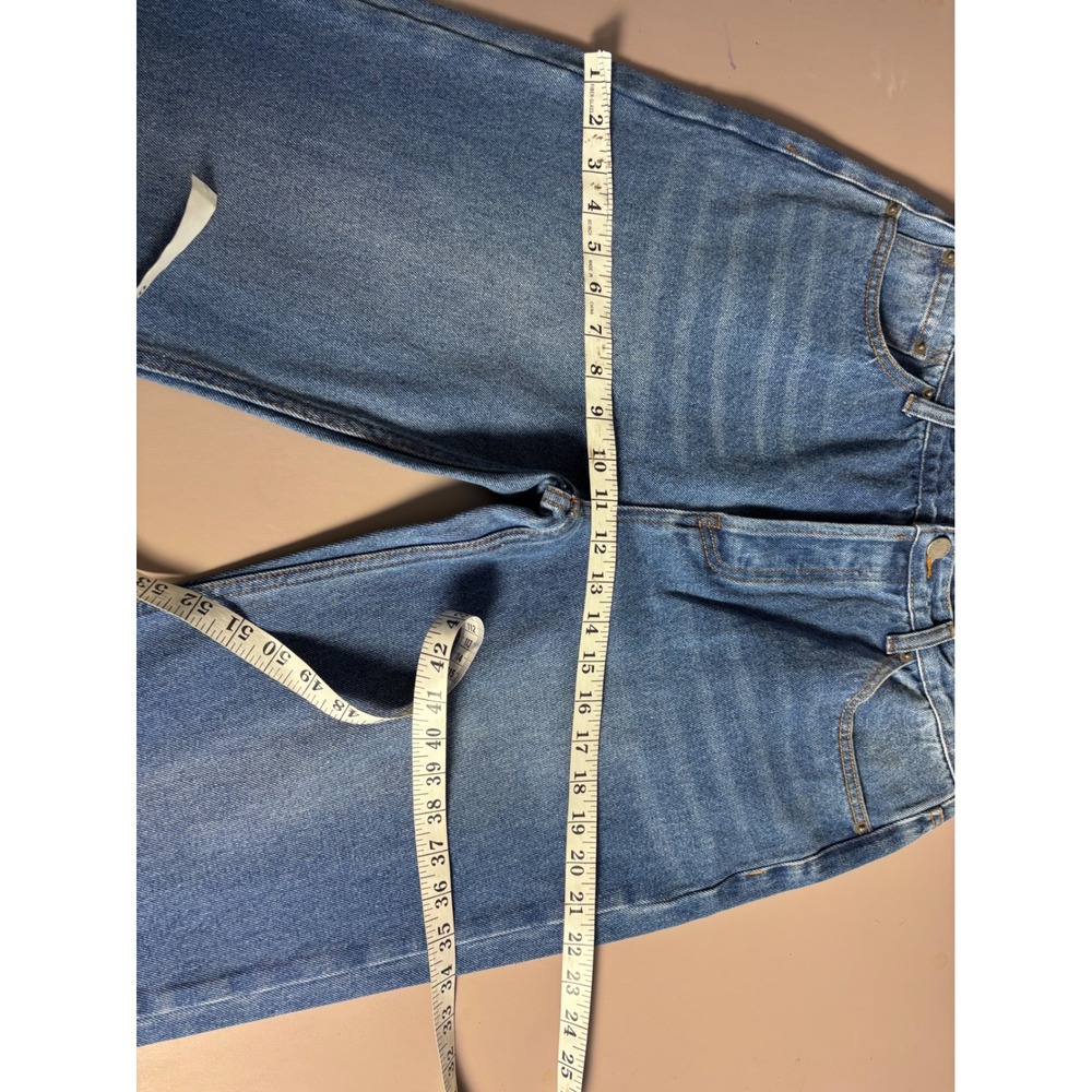 LIYAN MCATEER Women Blue Denim High Rise Straight Leg Jeans Size 29‎ - Picture 8 of 11